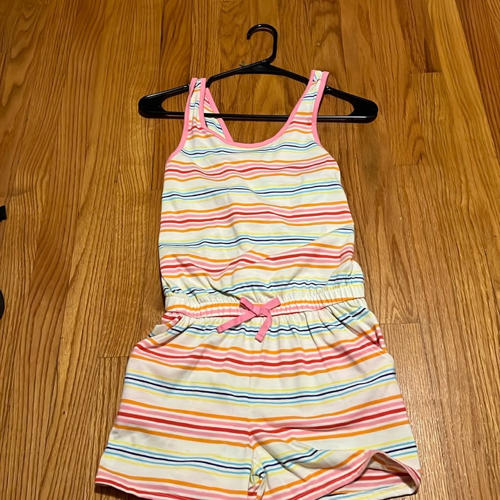 Cat and Jack Rainbow Romper NWT